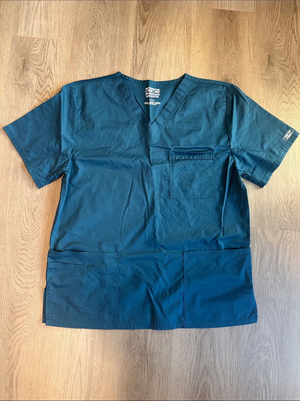 Cherokee Teal V-Neck Medical Scrub Top